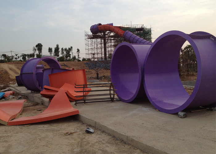 Custom Boomerang Water Slides Commercial Water Park Equipment For Adults