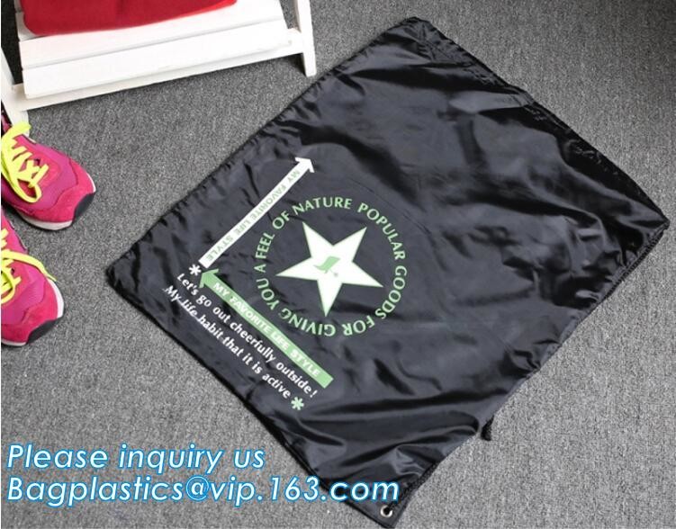 Promotion Custom Eco Friendly Sublimation Polyester Folding Shopping Bag,Promotional Sports Gym Sack Polyester Drawstrin