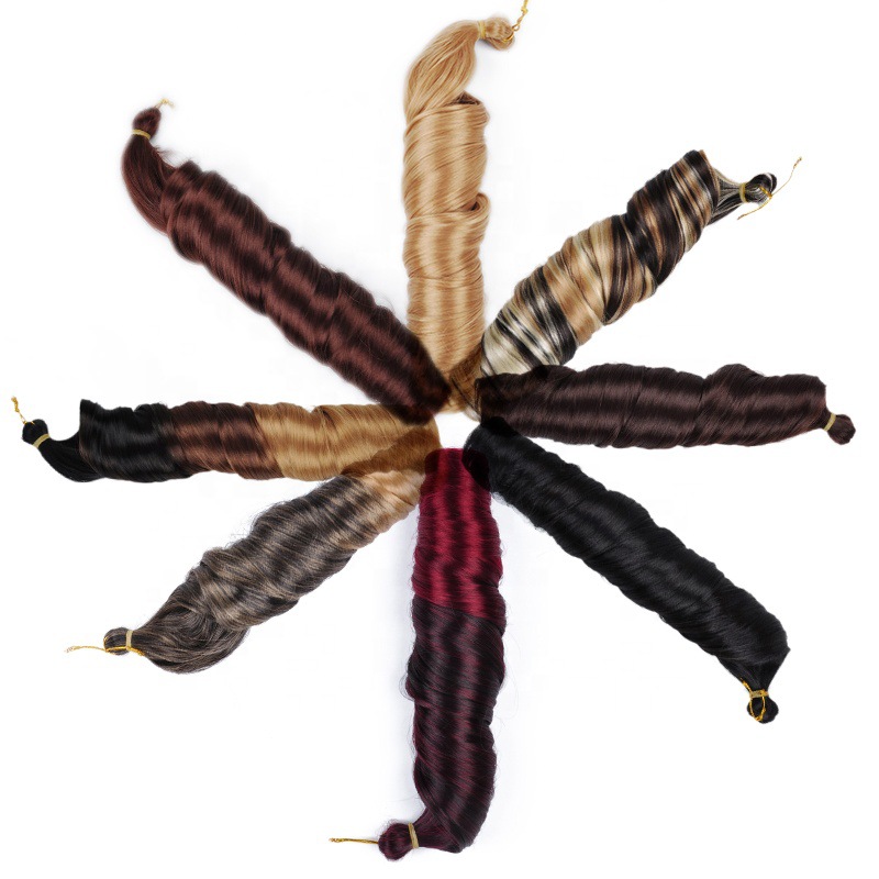 French Curles Crochet Braid Synthetic Hair 100g With Solid Color And Ombre Color