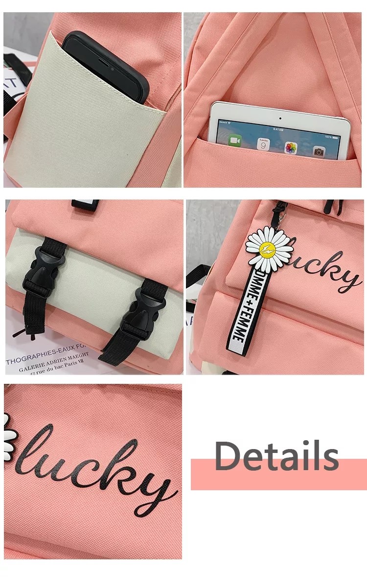Multifunctional Kids School Bag Set 5 In 1 Waterproof Student Bag 1.37 Inch