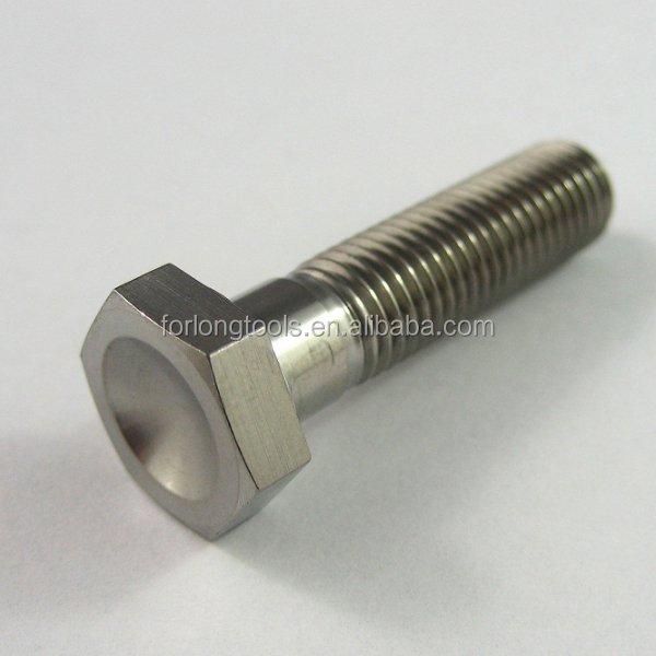 Sprint Car 5/16"-24 x 1-1/2" UNF Titanium Hex Head Bolt DIN Standard made of 6AL-4V Titanium Alloy with Natural Finish