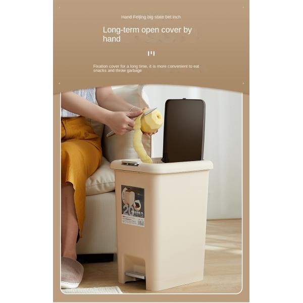 Square Household Bathroom Living Room With Lid Kitchen With Lid Foot Pedal Trash Can Square