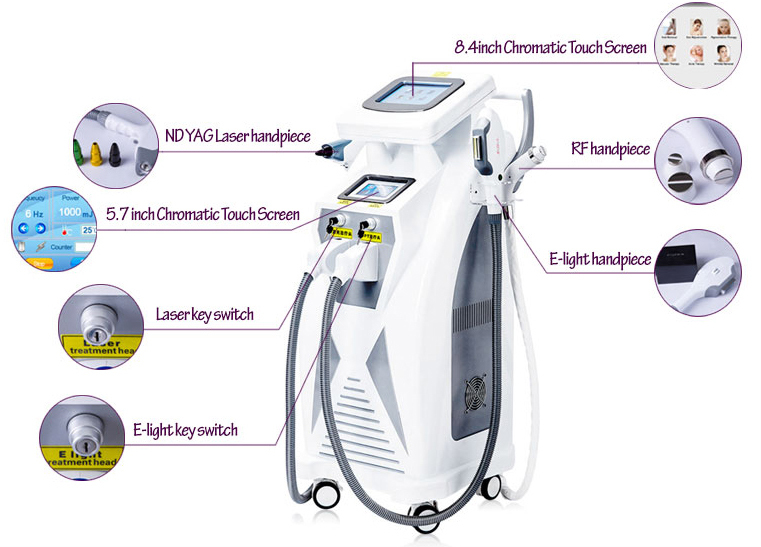 Acne Removal OPT SHR Machine Head Removal , Painless Pussy Hair Removal Machine