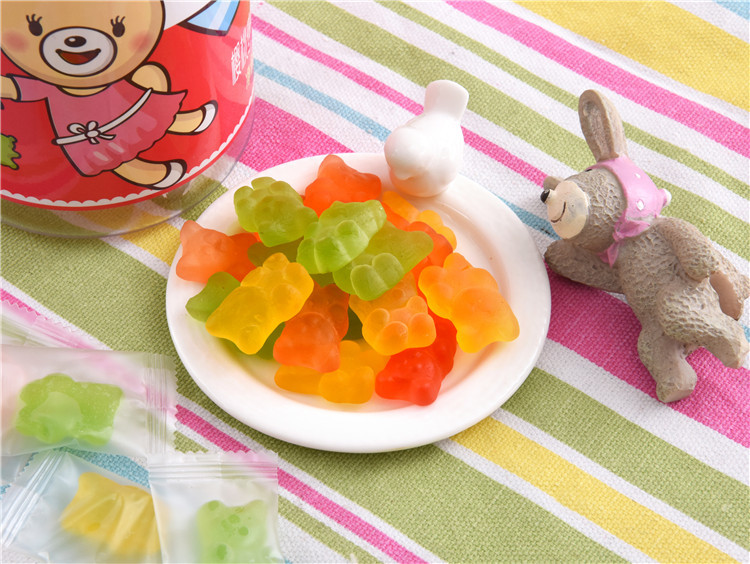 Healthy Vegetarian Gummy Sweets , Organic Vitamin C Gummy Bears Mixed Flavor