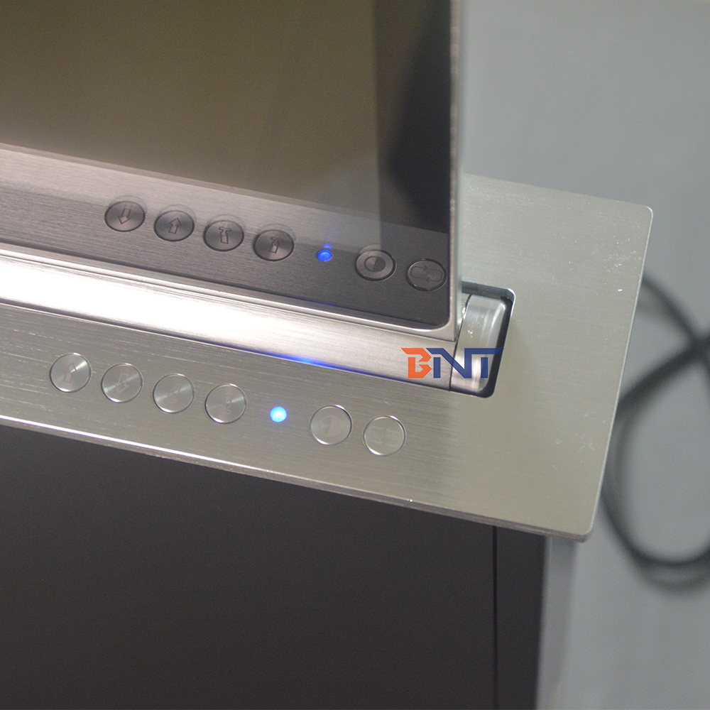 15.6 inch FHD screen computer desk lcd monitor lift with backside mini name screen