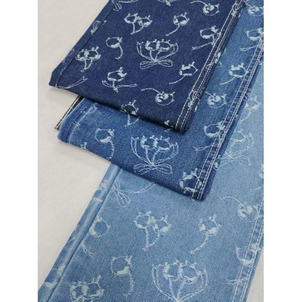 Super-Soft Cherry-Printed 10.8oz Middle Weight 60%Cotton Denim Fabric For Lady Jeans Or Skit