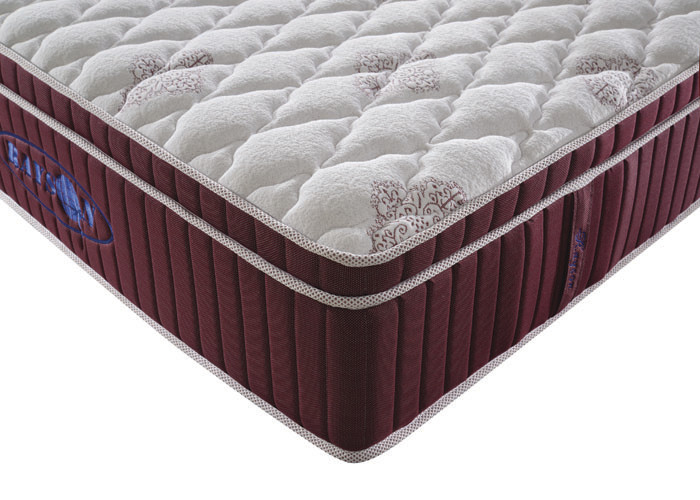 Luxurious Compressed 14 Inch Double Bed Zoned Mattress With Memory Foam