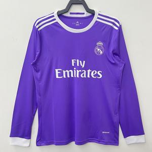 China Edition Long Sleeve Soccer Jerseys Purple Retro Football Jersey on sale