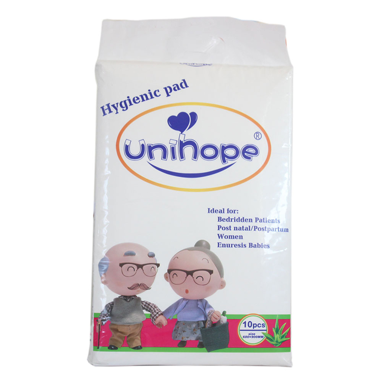 Disposable Hospital Incontinence Bed Pad with PE Backsheet and Japan SAP