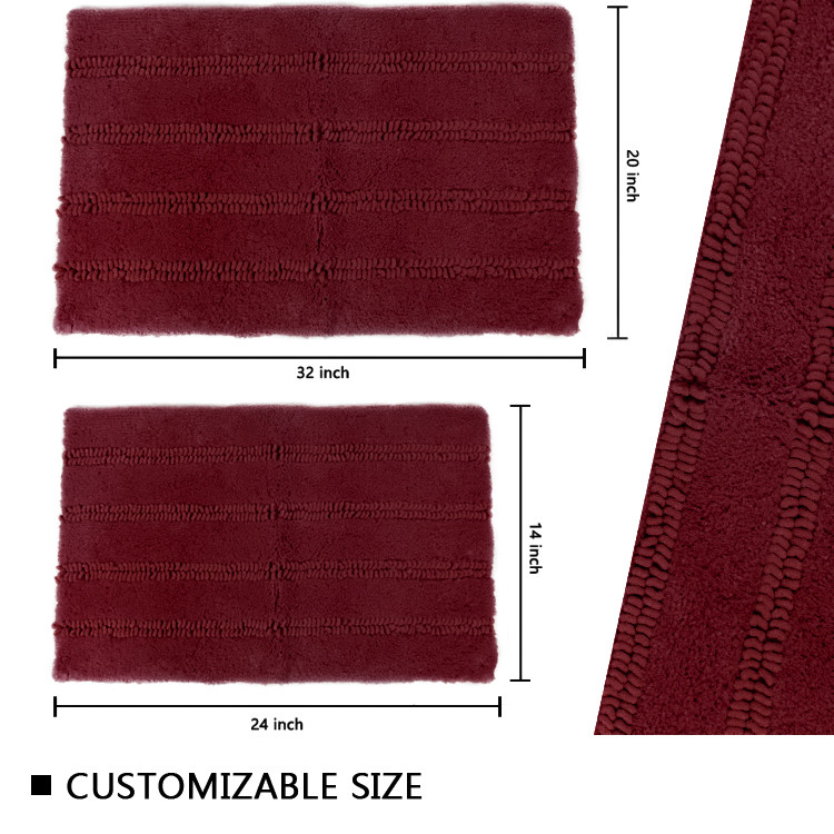 Latex Backing Thick Shower Mat Non Slip Mat For Bathroom Floor