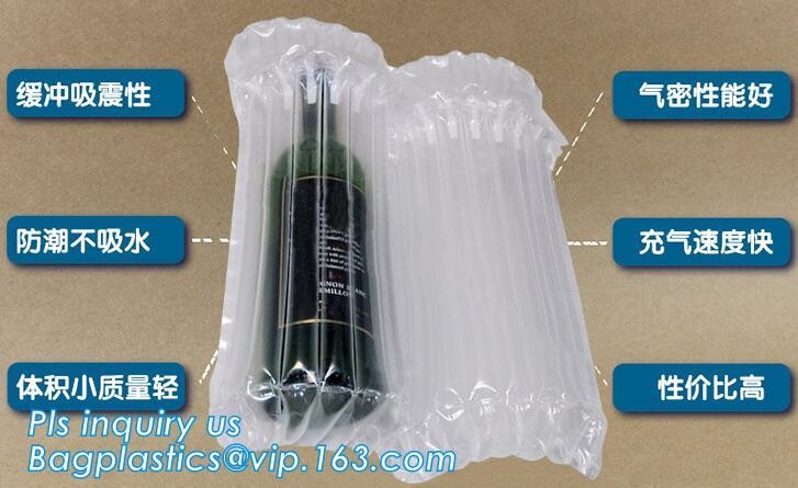 Anti-Shock Reusable Plastic PVC Inflatable Bubble Liner Protective Pac Red Wine Bags Protector For Fragile bagease pack