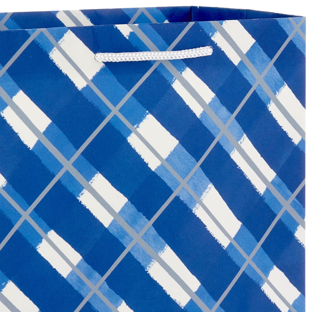 Custom Blue Shopping Courier Paper Bag With Handle Promotion and Logo Customized Logo