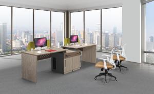 Buy cheap Melamine Office Furniture Partition System , Wooden Workstation Desk Waterproof product