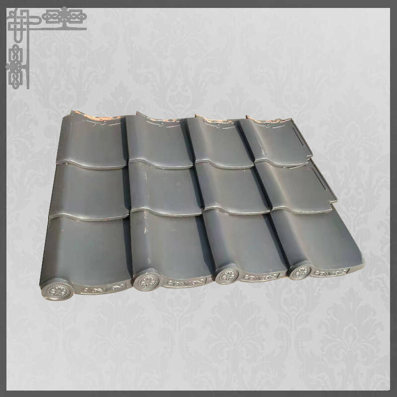 10mm Thick Japanese Roof Tiles Temple Matt Unglazed Traditional