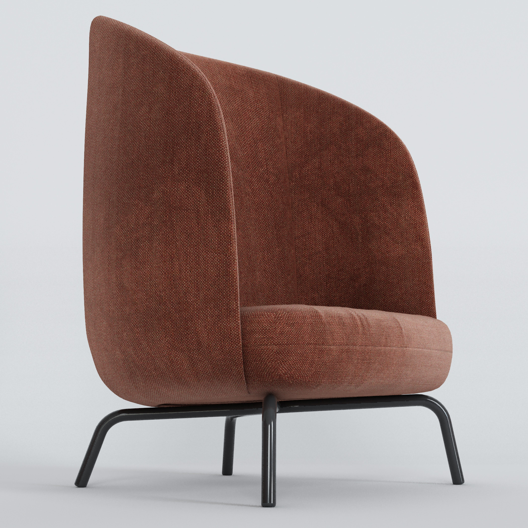 Fabric + Wood Plushalle Easy Nest Chair Hotel Interior Decor