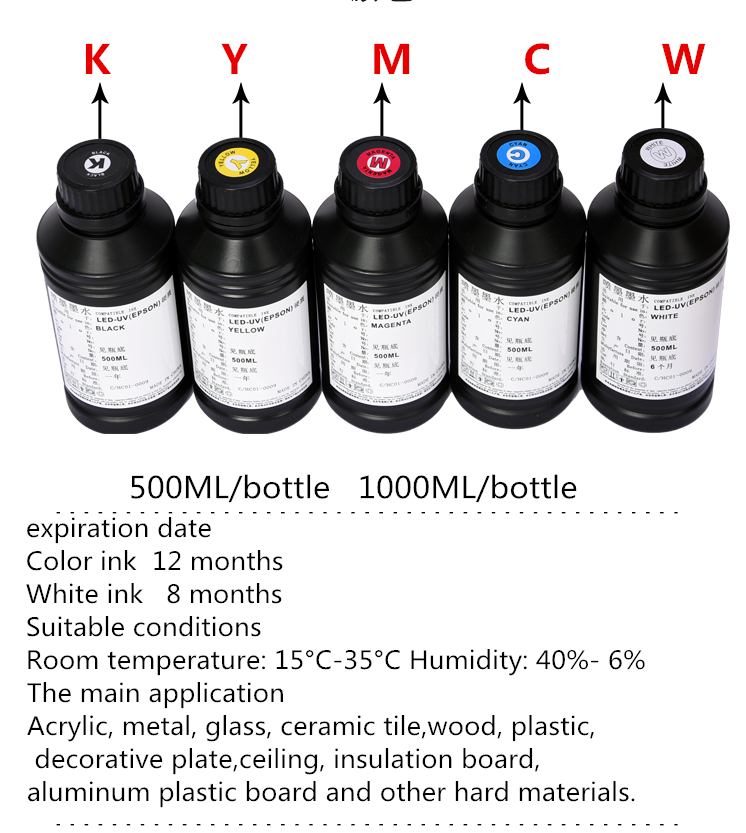 Waterproof Printing Machine Accessories Eco Friendly UV Ink For Inkjet Printer