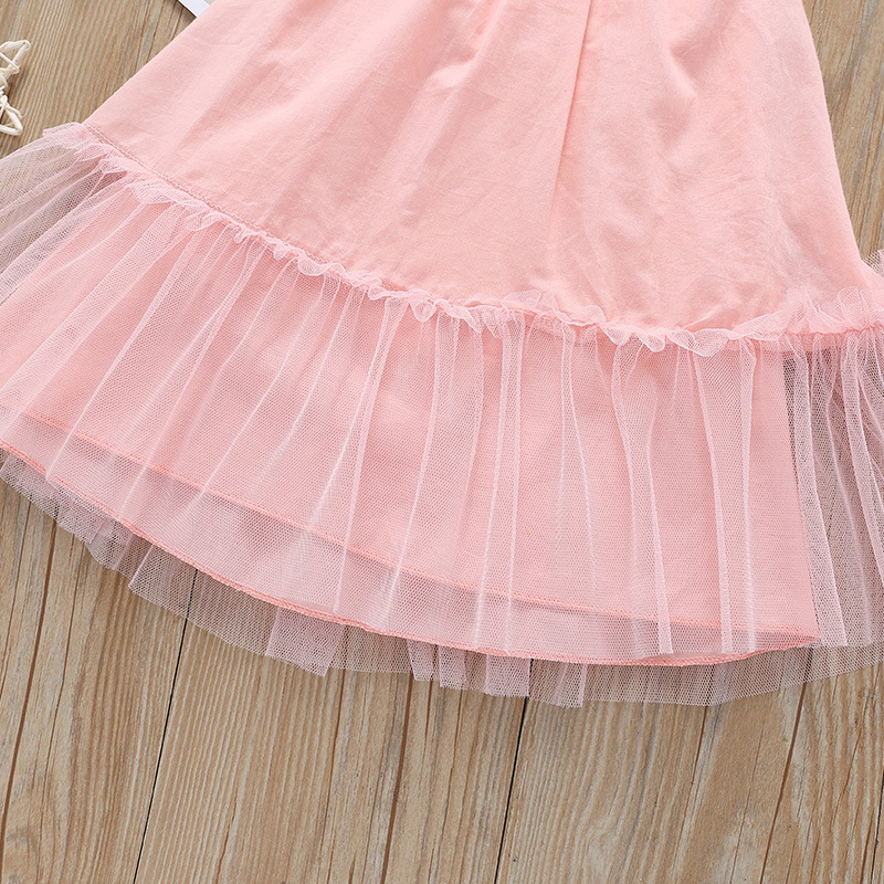 Children'S Dress Clothing Summer Princess Dress Solid Color Baby Sling Dress
