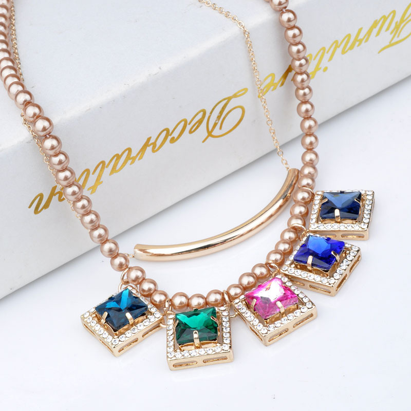 Vintage Hematita Anchor Charm Pendant Necklace