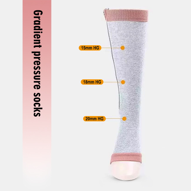 Anti Slip Compression Leg Socks Venous Pressure Socks Zipper Compression Socks