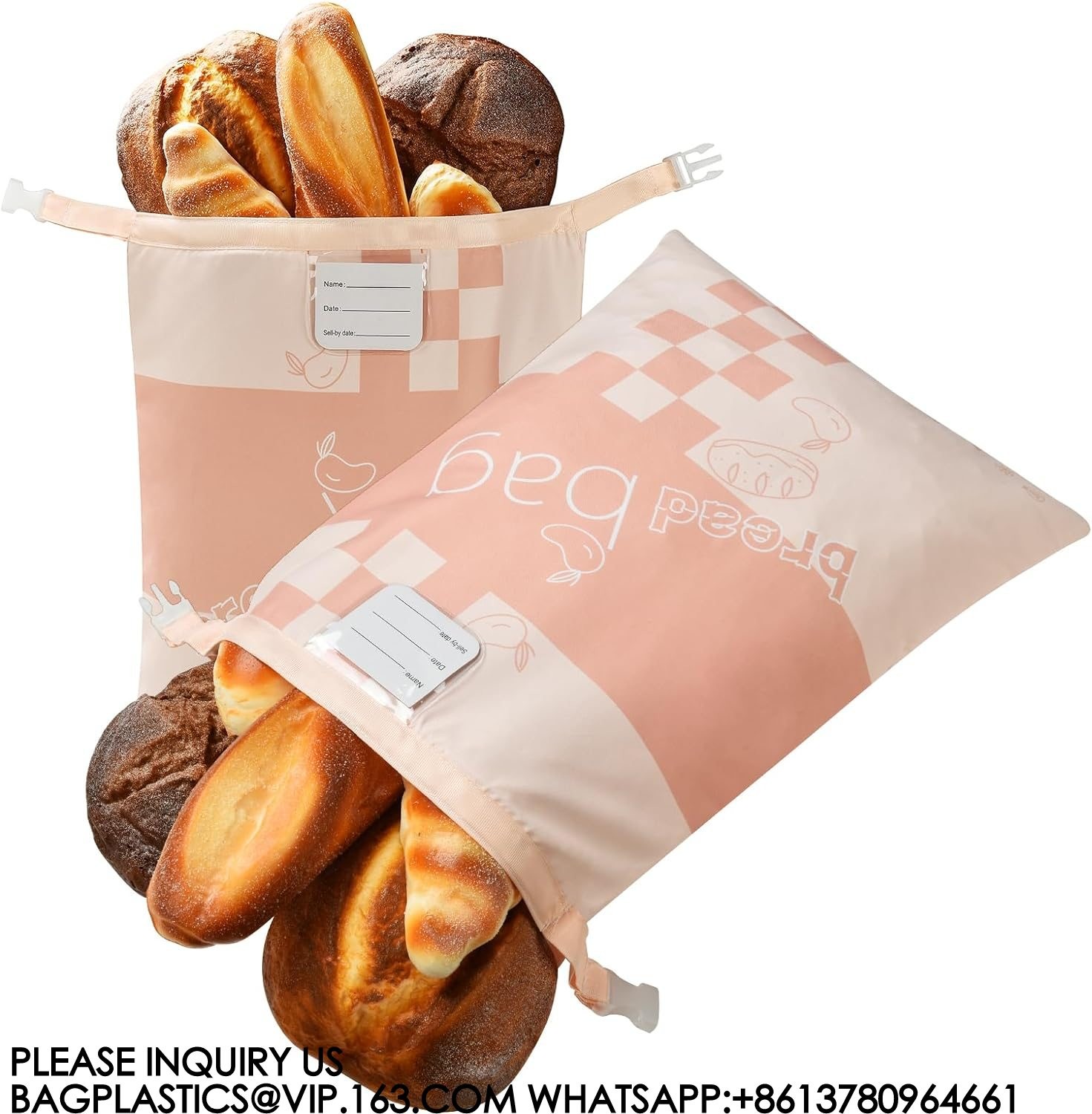 Reusable Bread Bags For Homemade Bread Storage ECO Bread Freezer Bag - Sourdough Bread Making & Fresh Bread Storage