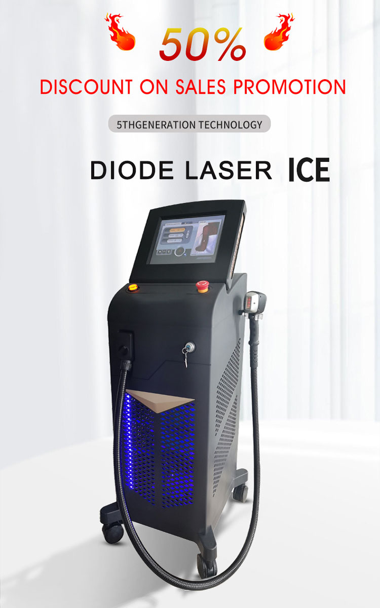 Ice Titanium Laser Beauty Machine 1200w Diode Laser Painless Hair Removal Machine