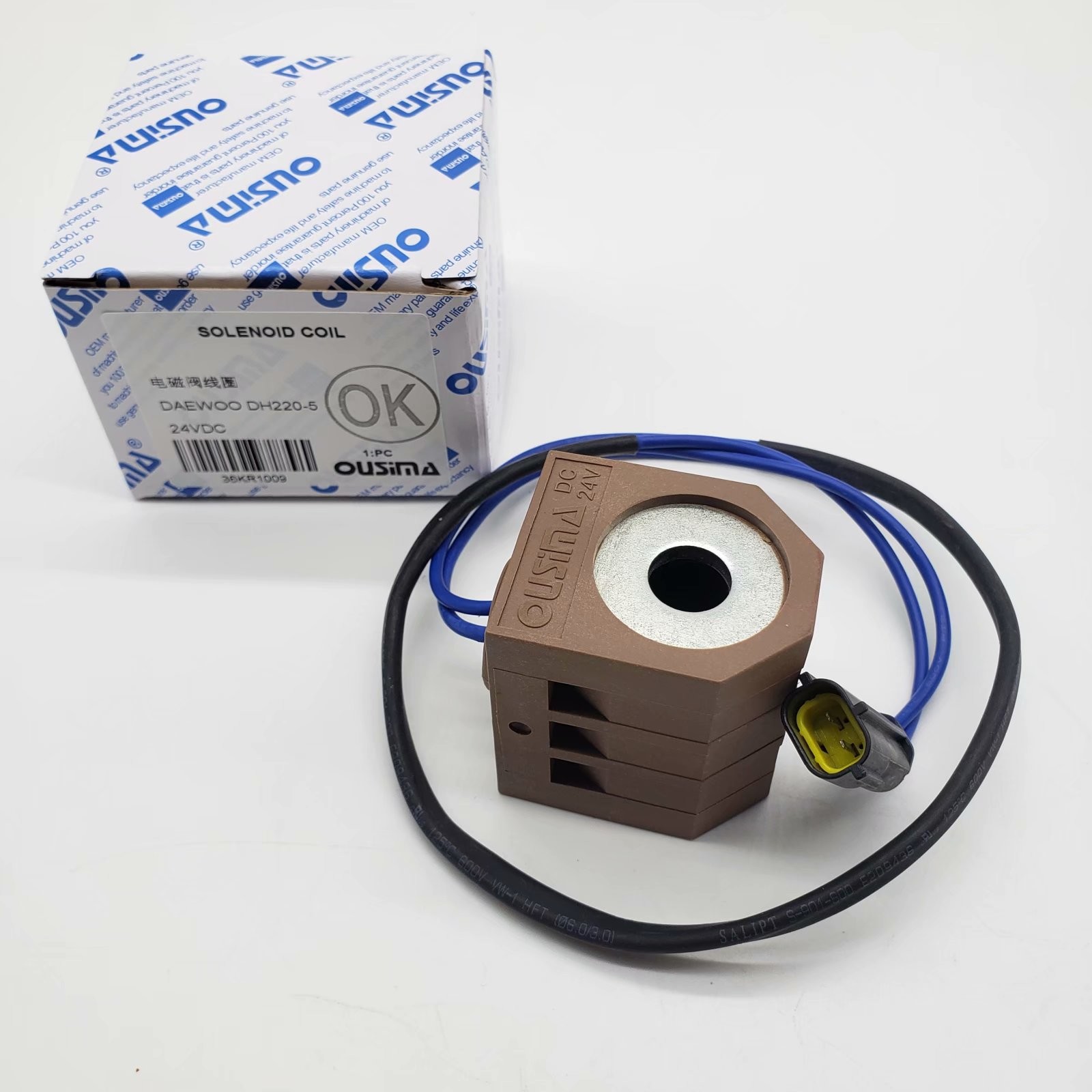 2519-9008 519-00001 24v Solenoid Coil For Excavator Doosan DH220-5