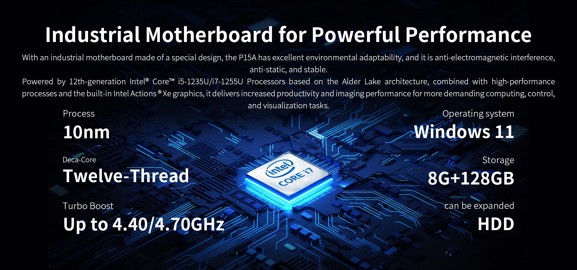 ONERugged P15A All-in-One Industrial Touchscreen PC with 1920x1080 Display Resolution