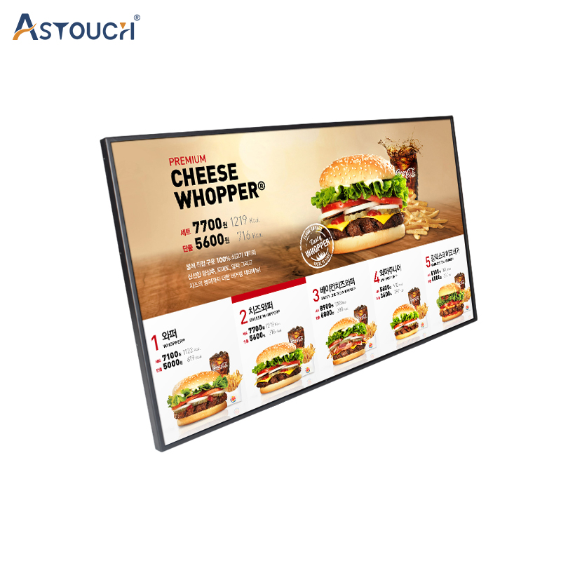 OEM / ODM Indoor Advertising Player Manu Information Kiosk Display 55 Inch