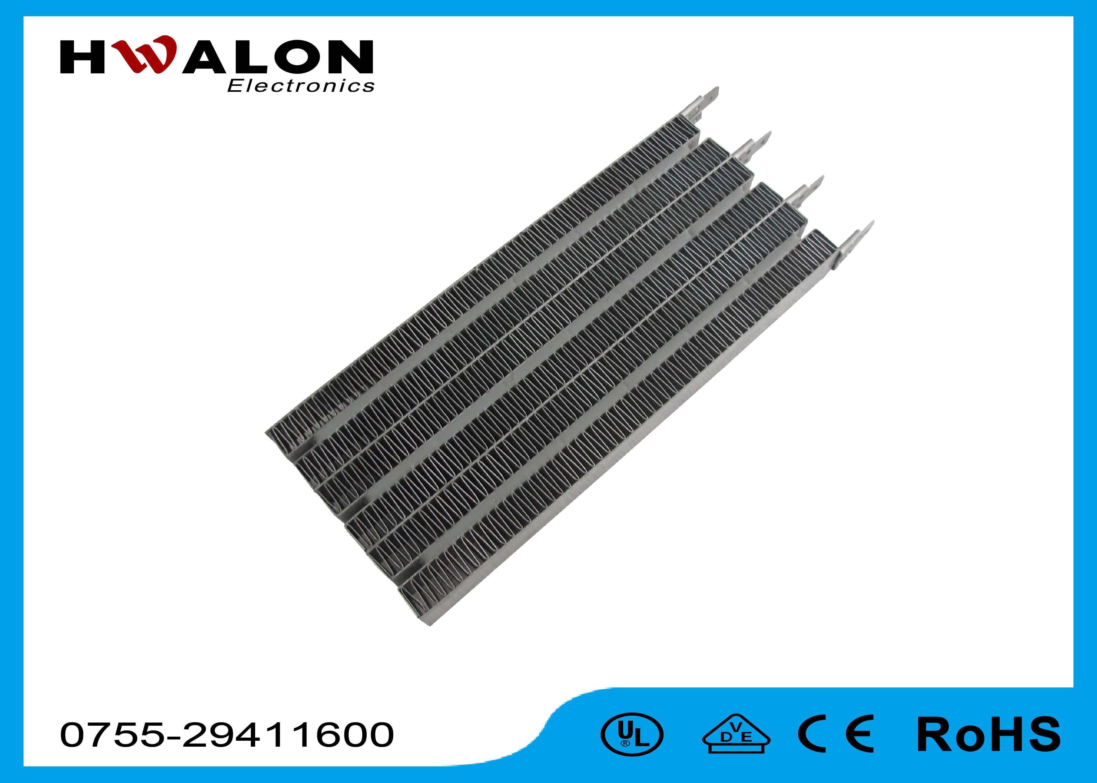 320w Silver Gray Constant PTC Ceramic Air Heater / Heating Element For Air Conditioner