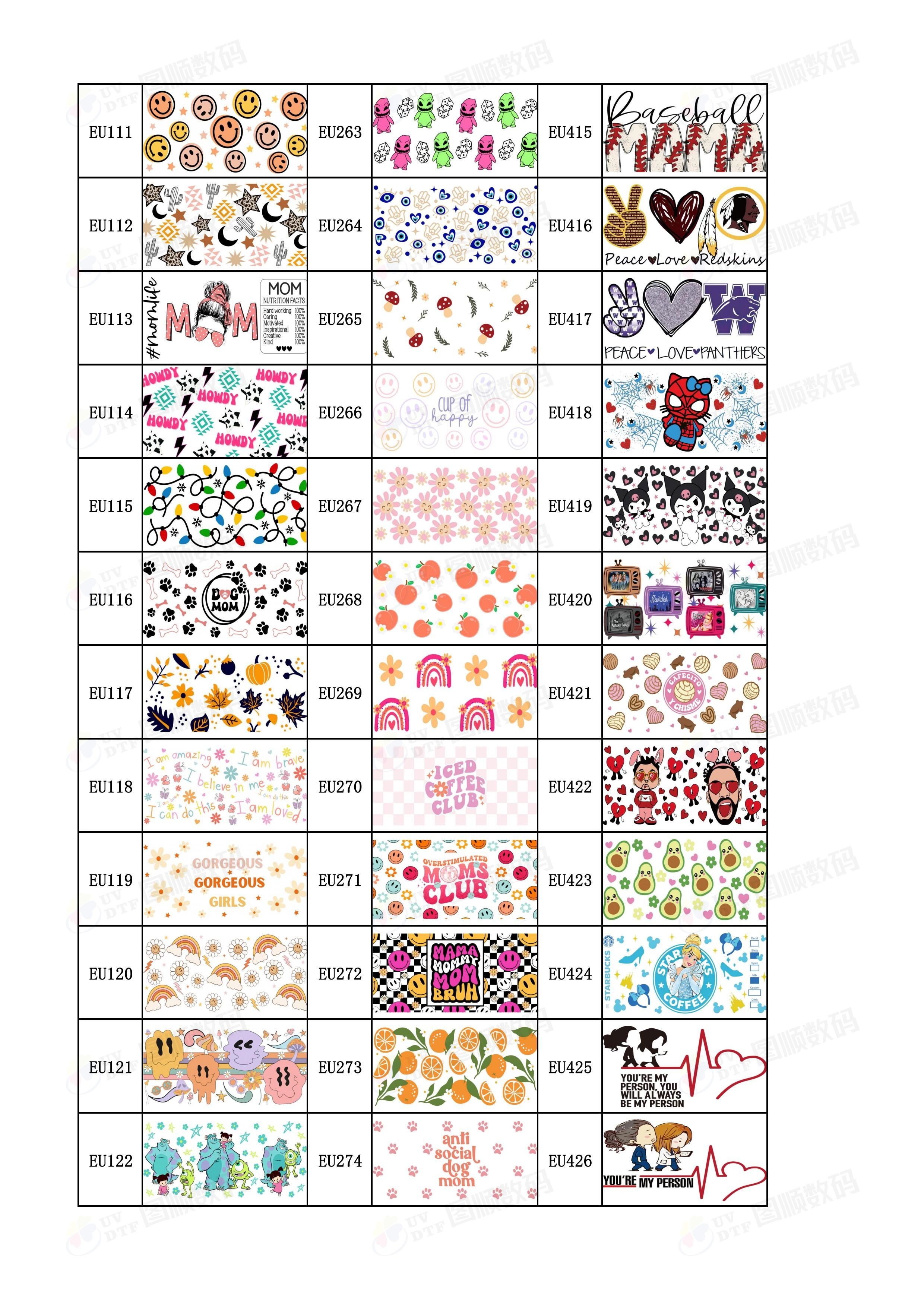 UV Resistant 3D UV Transfer Labels Sticker UV DTF 9.3*4.1 Inches