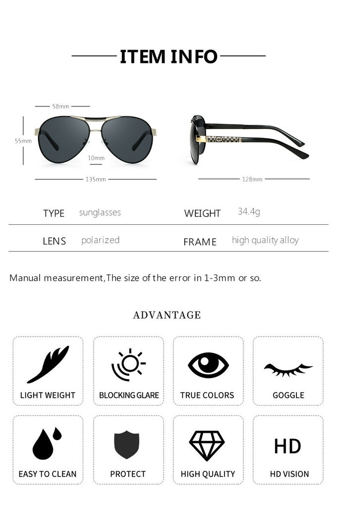 Round Mens Luxury Sunglasses BSCI Polarized Outdoor Sports Men Driving