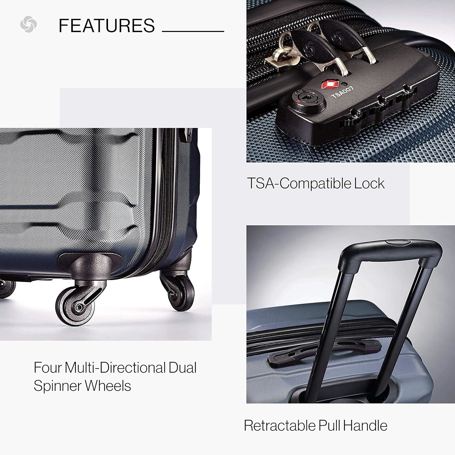 Omni PC Hardside Expandable Luggage with Spinner Wheels, Carry-On 20-Inch, Teal