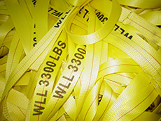 A-A Grade Polyester / Nylon Car Lashing Straps ASME B.30 Standard PU impregnated