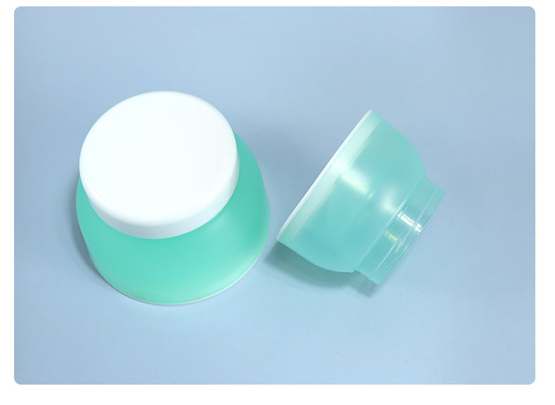 Matte Green Cosmetic Jar Airless 50 Gm Cream Jar Empty With Lid