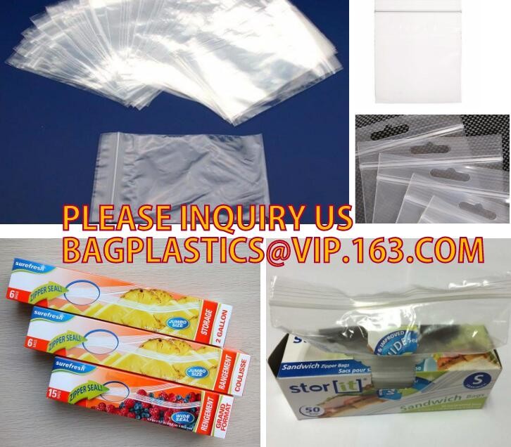 Customize Resealable Plastic Clear Poly k Baggies custom zip lock bag, LDPE HDPE CPE PPE PVC Plastic Slider Zipper