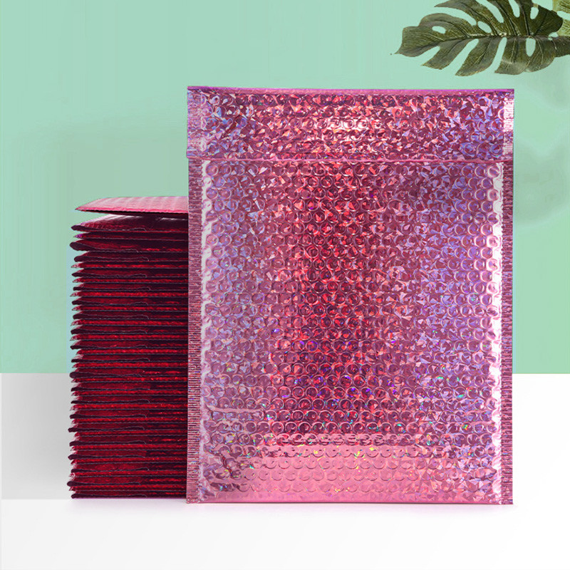Waterproof PO PE Pearlescent Poly Bubble Mailers For Clothes Packaging