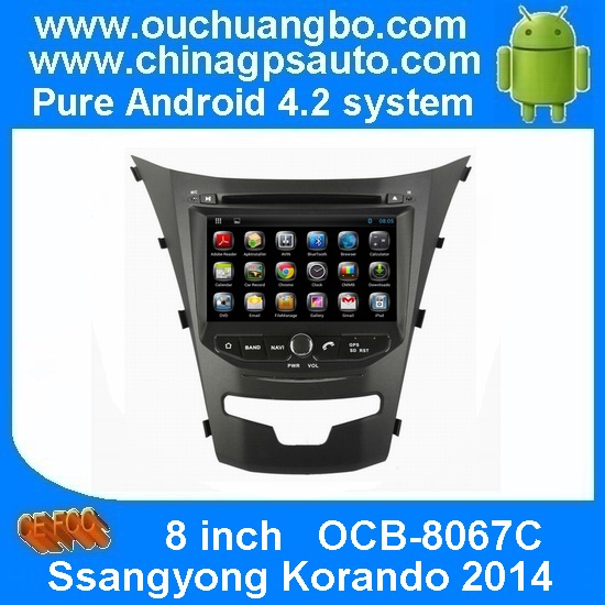 Ouchuangbo Android 4.2 Car DVD Radio Stereo System for Ssangyong Korando 2014 3G Wifi USB GPS OCB-8067C