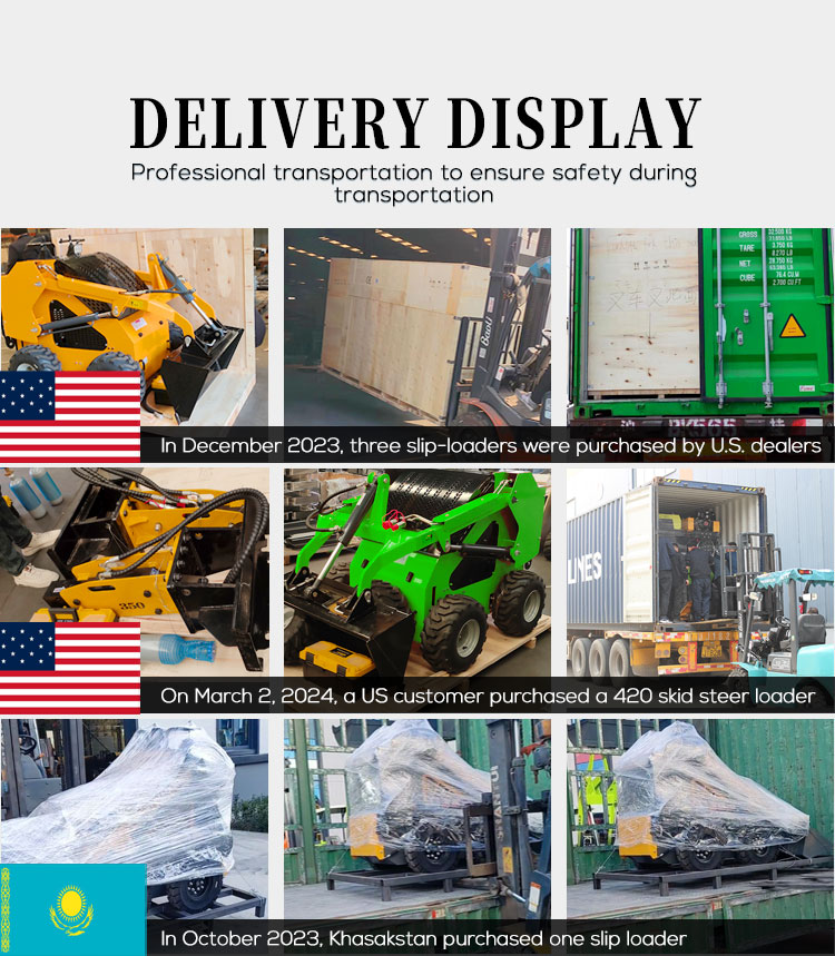 200kg Rated Loading Mini Skidsteer Loader with Free Shipping and EPA CE Certification