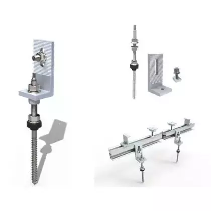 Aluminum Stainless Steel 304 Hanger Bolts for Solar Mounting Various Sizes Directly Sell
