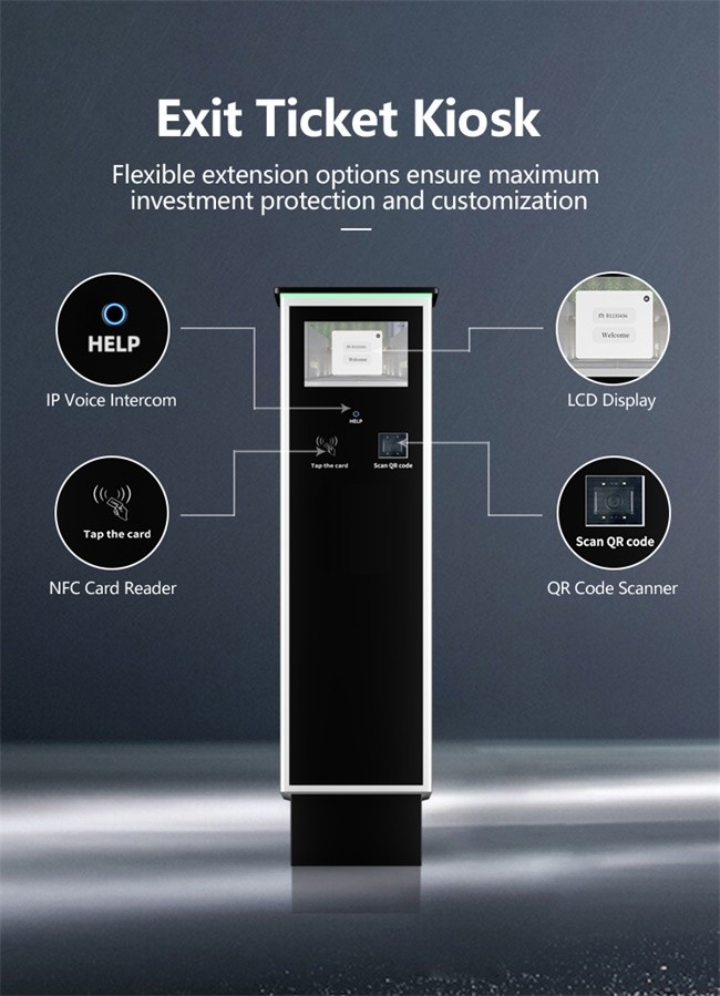 NFC Card Parking Management Kiosk LPR Automatic Parking Ticket Machine