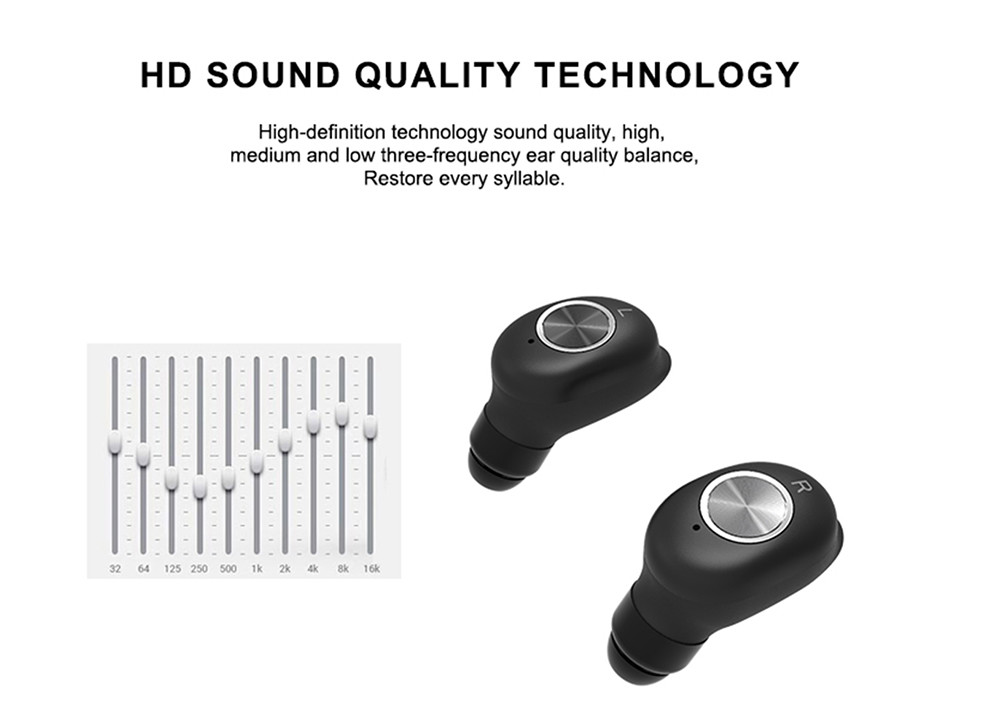 Bluetooth 4.2 True Wireless Stereo Earphones Automatic Pairing With Charging Case