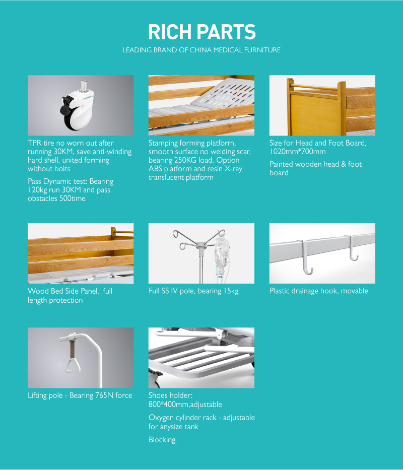 Hospital Manual Nursing Bed For Home Care Use