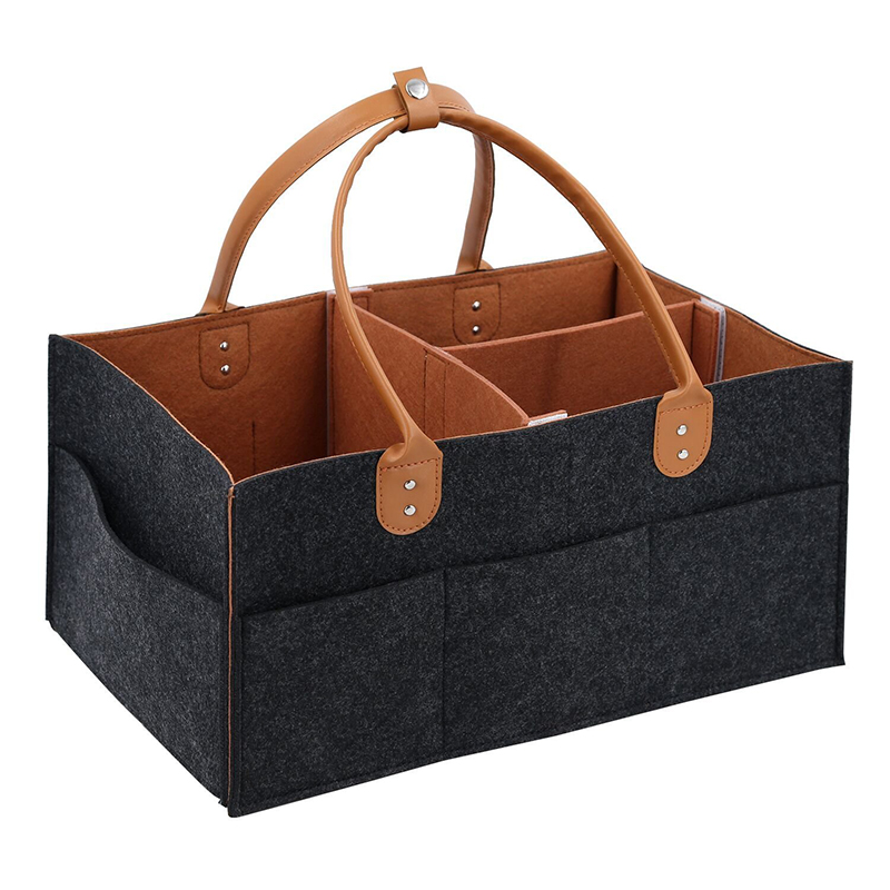 New Arrival Amazing design Large Capacity organizer Portable felt diaper bag