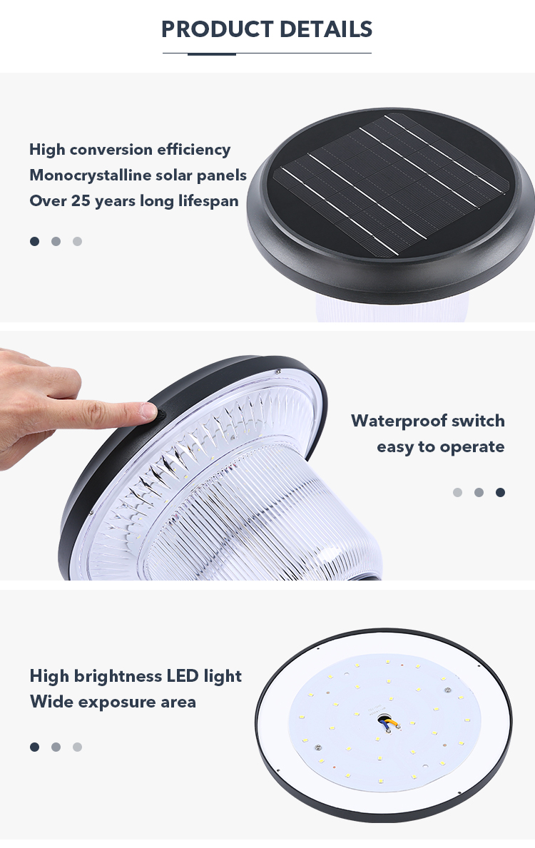 Customized Garden Solar Powered Lawn Light With 3.2V 8000mAh Battery