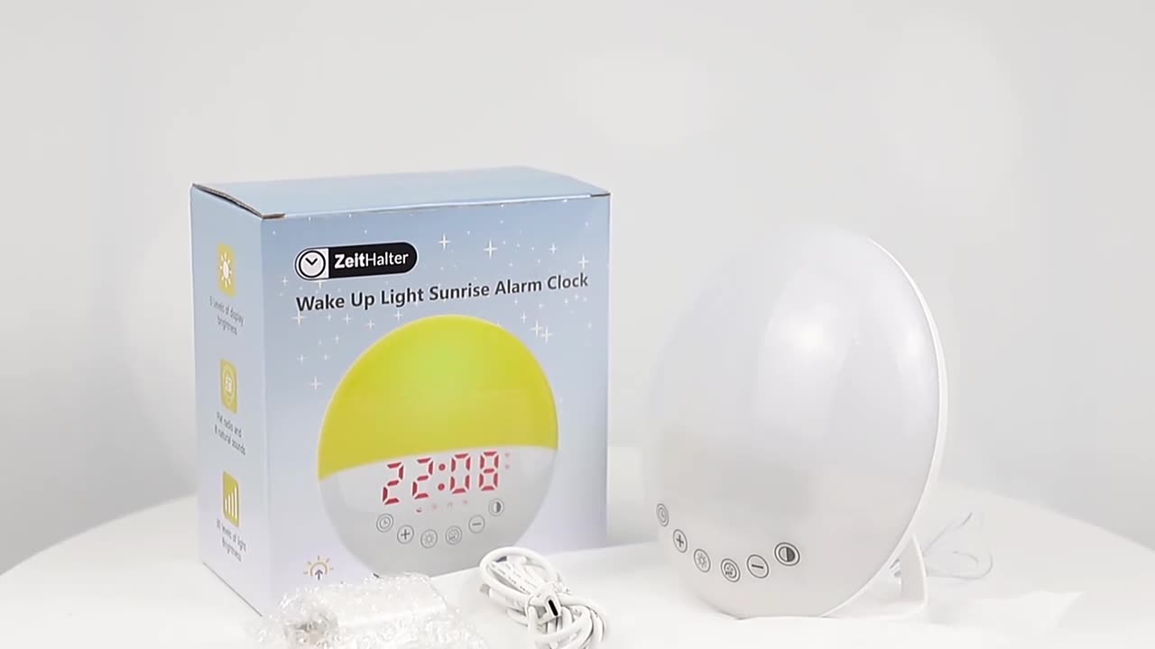 Cute Oval Portable Alarm Clock Radio Touch Sensing Multi Color