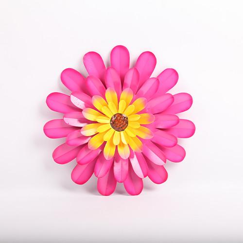 Exquisite Metal Flower Ornaments Customized Metallic Wall Decor Rustproof