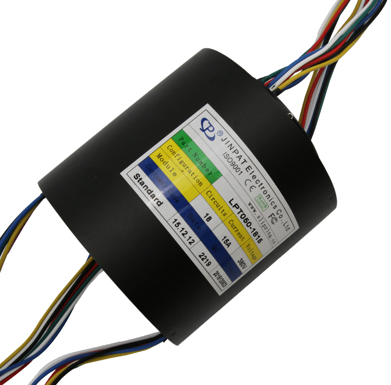 18 Circuit 15A Customized Slip Ring , Crane Slip Ring Diameter 50mm