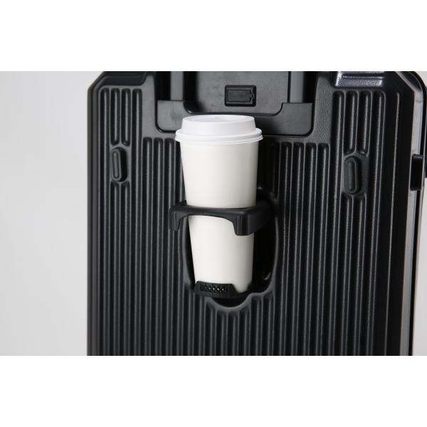 Lightweight Unisex 20-Inch Aluminum ABS Trolley Case with Multi-Function Password Lock USB Charging Interface and Cup Holder