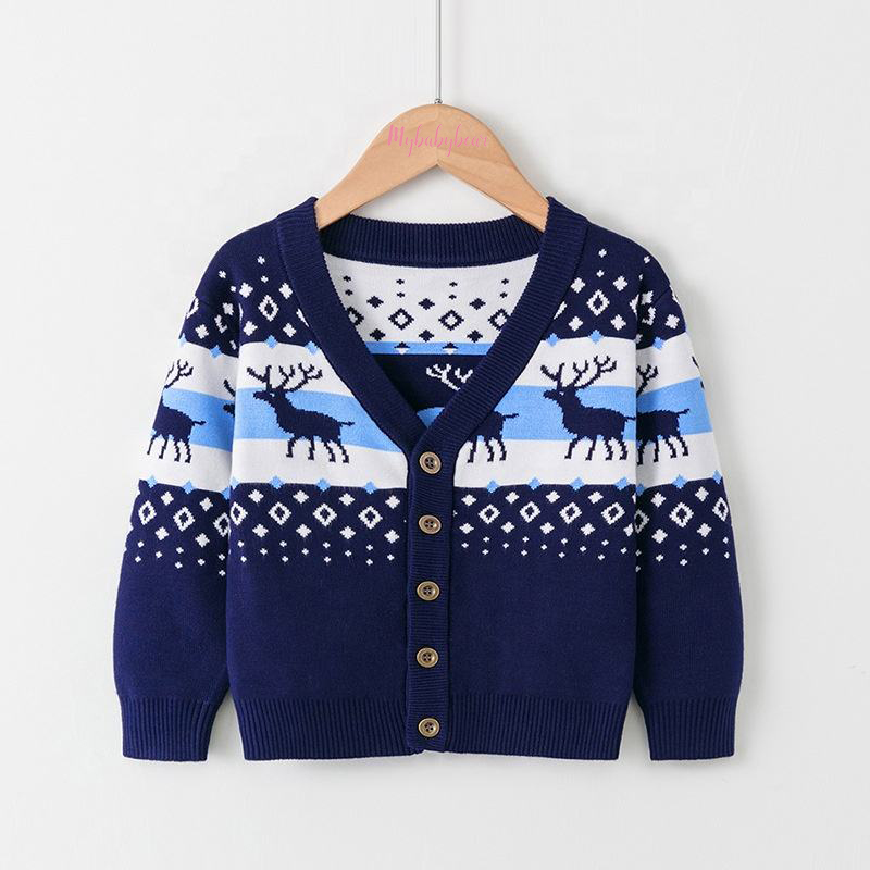 New Autumn Winter Children clothing Sweater Round Neck kids clothes Knit Christmas Sweater For Little Girls Boys