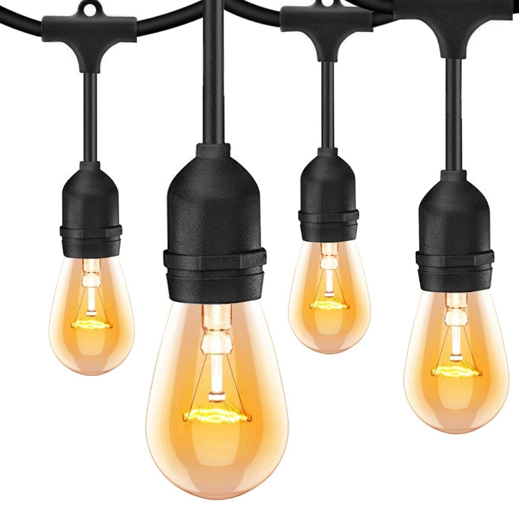PVC 10M 10 Lamps Outdoor Waterproof Light String For Tents Or Patio